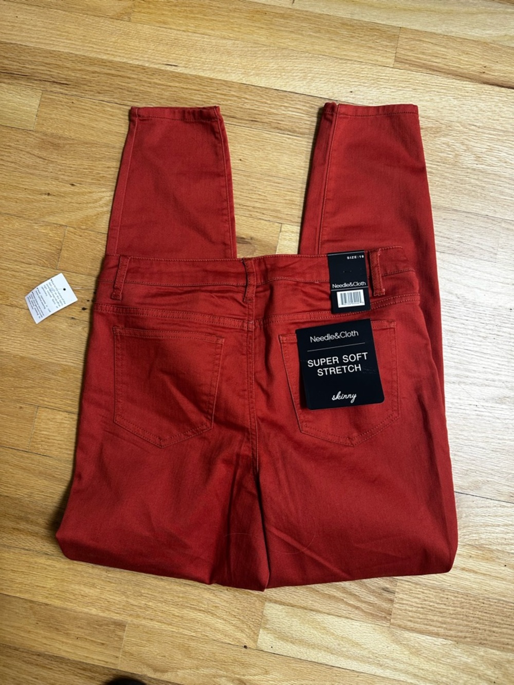 Needle & Thread Red Skinny Jeans